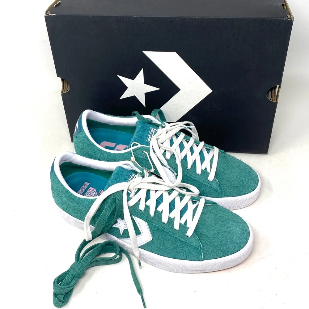 Converse Cons PL Vulc Pro Low Top Shoes Suede Women Green Suede Sneakers A02134C - Picture 9 of 12